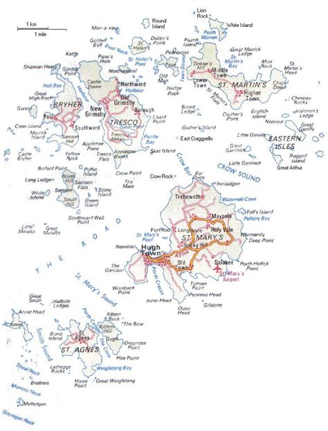 Isles of Scilly - map