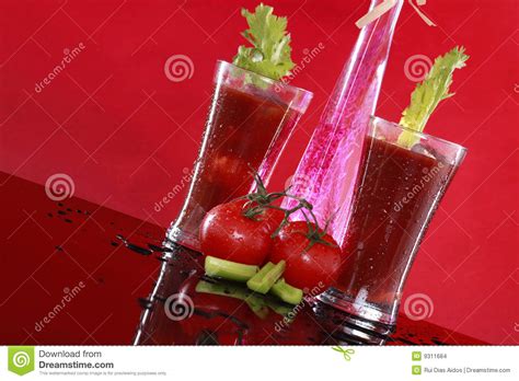 Spiced Bloody Mary or Tomato Juice Stock Photo - Image of cocktail ...