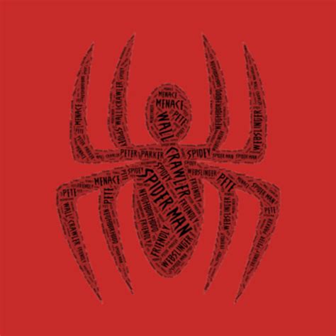 Spider-Man Word Collage - Logo - T-Shirt | TeePublic