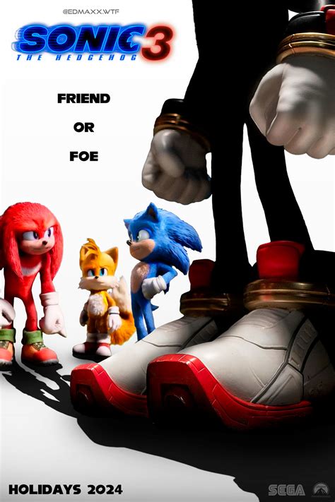 Sonic The Hedgehog 3 Movie Shadow Poster by edmaxxwtf on DeviantArt