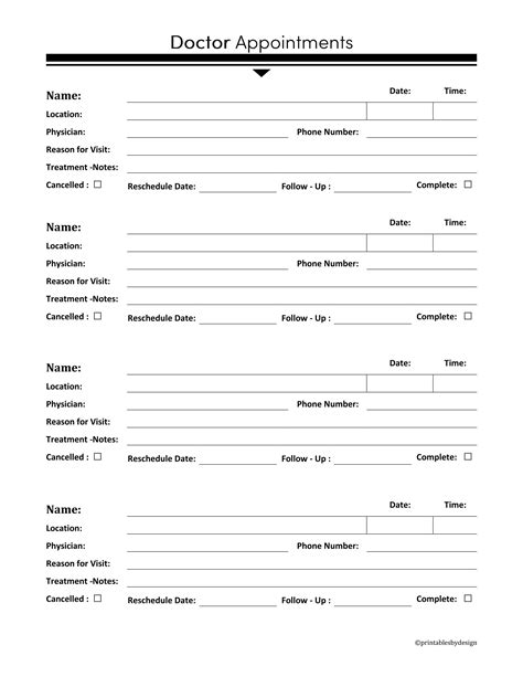 ️Doctor Visit Worksheet Free Download| Goodimg.co