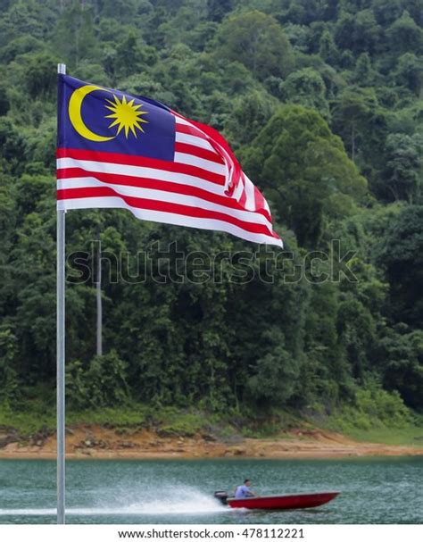 Malaysia Flag Jalur Gemilang Waving Background Stock Photo (Edit Now) 478112221