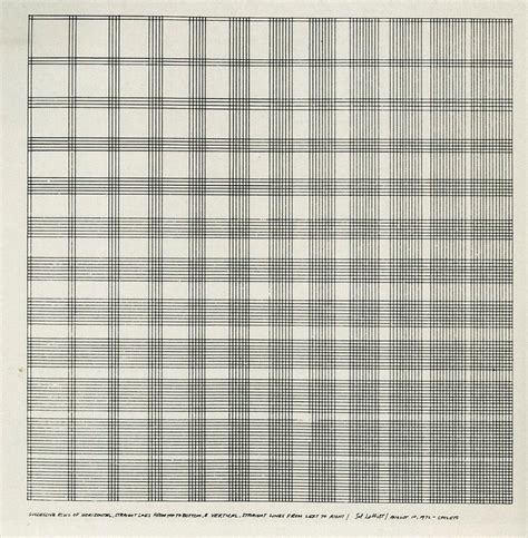 Sol Lewitt, Successive Rows of Horizontal Straight Lines, 1972