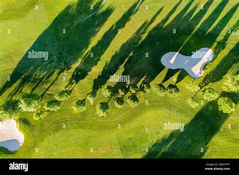 aerial view of golf course Stock Photo - Alamy