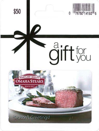 Omaha Steaks Holiday Gift Card $50 Arts Entertainment Party Celebration Giving Cards Certificates