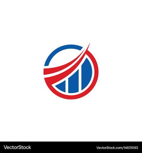 Business finance round trading company logo Vector Image