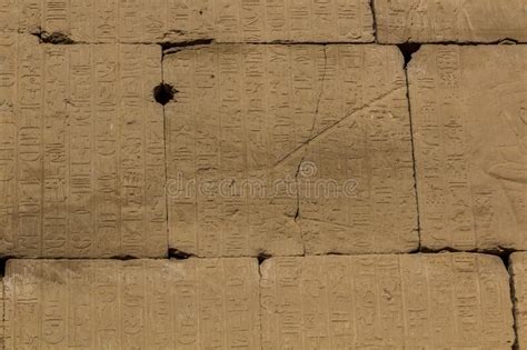 Hieroglyphs in the Amun Temple Enclosure in Karnak, Egy Stock Image - Image of worship, african ...