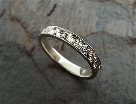 Custom Hand Engraved Sterling Silver Ring | Etsy in 2021 | Engraved silver ring, Sterling silver ...