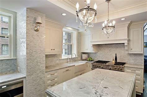 2 Design Group - kitchens - taj mahal quartzite, white cabinets, inset cabinets, brus… | Kitchen ...