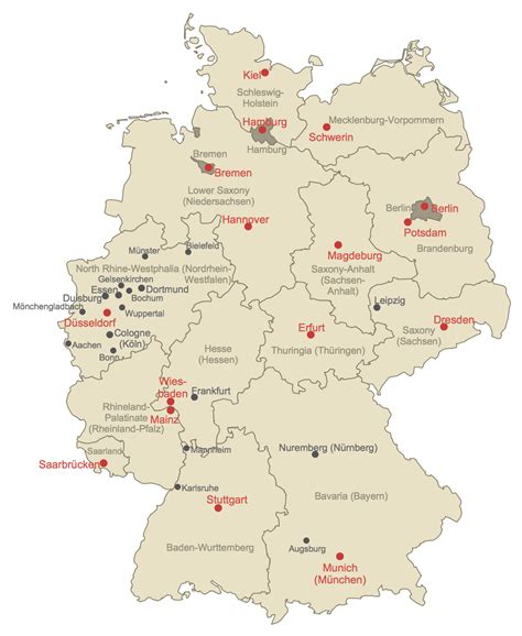 How to Create a Map of Germany Using ConceptDraw PRO | Germany Map | Map Of Germany