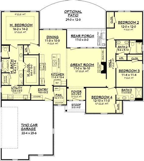 4 Bedroom 3 Bath House Floor Plans - floorplans.click