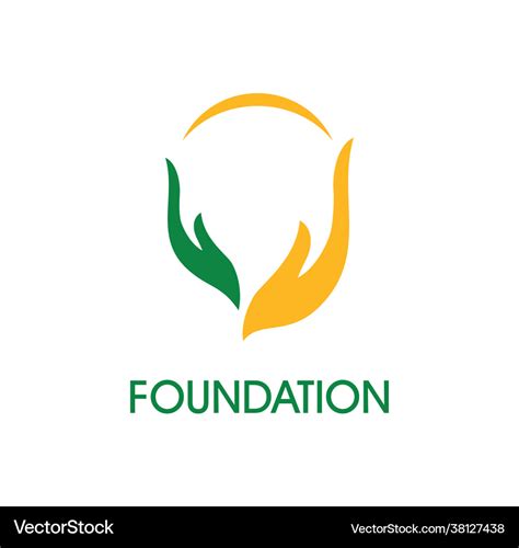 Foundation logo design Royalty Free Vector Image