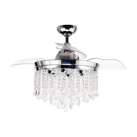 Buy Ceiling Fans with Lights and Remote 42 Inch Crystal Chandelier Ceiling Fan with Light for ...