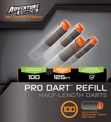 Adventure Force Half-Length Pro Dart Refill (100-pack) | Dart Zone Blasters