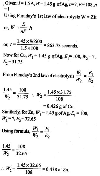 NCERT Solutions For Class 12 Chemistry Chapter 3 Electrochemistry