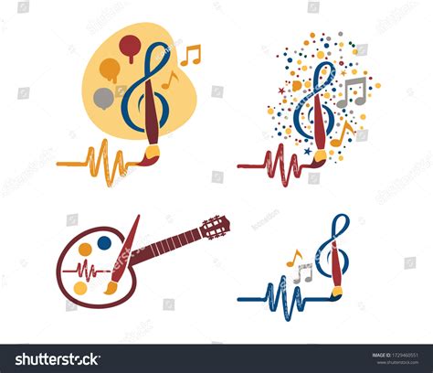 Icon Collection Logos Fine Arts Music Stock Vector (Royalty Free ...