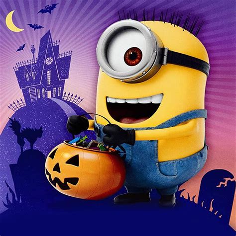 Minions Halloween Card Email Backgrounds | ID#: 23382 | EmailBackgrounds.com