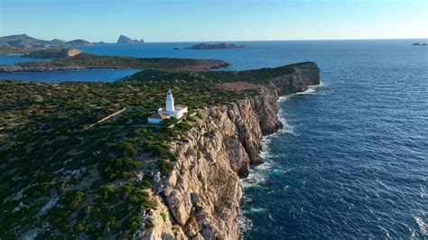 Lighthouse on Illa Sa Conillera Island in Ibiza 23585236 Stock Video at ...