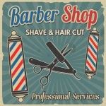 Barber shop vintage poster — Stock Vector © roxanabalint #21218443