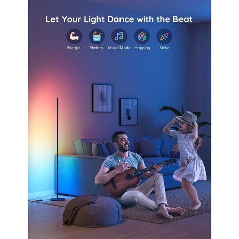 govee rgbic floor lamp, led corner lamp works with alexa, smart modern ...