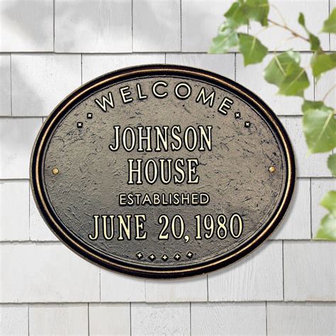 Personalized Welcome House Plaque | Address plaque, House plaques ...