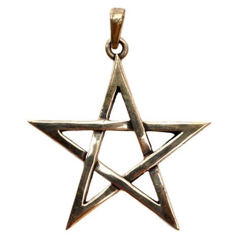 Pentagram necklace Bronze jewelry Pentagram pendant 5 point