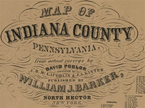 1856 Map of Indiana County Pa - Etsy