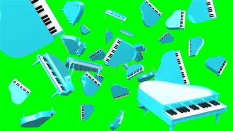 Green Piano Keyboard Rendered Stock Illustrations – 3 Green Piano ...