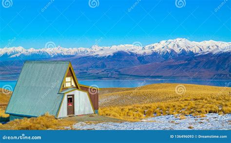 Winter of Lake Tekapo, New Zealand Stock Image - Image of newzealand ...