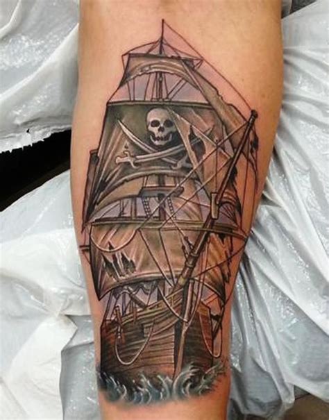 Image result for pirate ship tattoo | Ship tattoo, Pirate ship tattoo ...