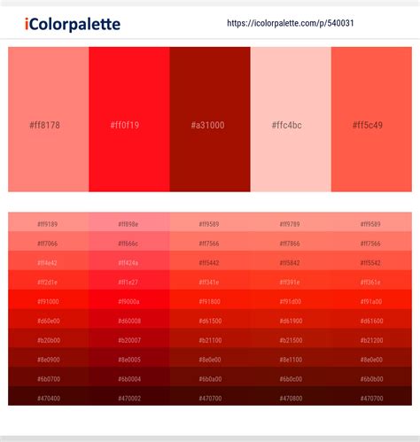 23 Latest Color Schemes with Salmon And Dark Red Color tone ...