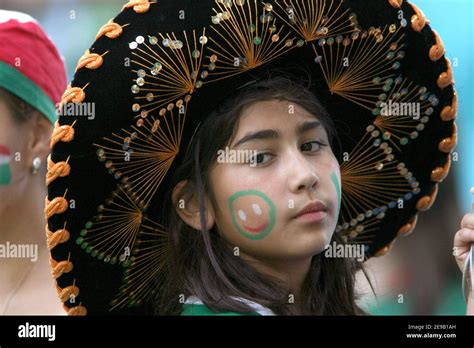 A Mexico's fan during the World Cup 2006, Second round, Argentina vs Mexico at the ...