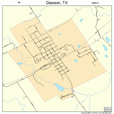 Dawson Texas Street Map 4819420