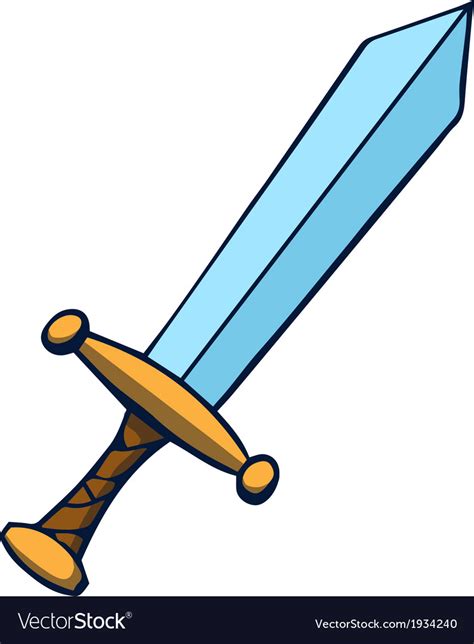 Cartoon sword Royalty Free Vector Image - VectorStock