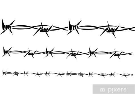 Wall Mural barbed wire ( vector ) - PIXERS.US