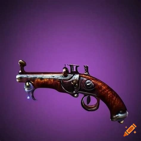 Purple antique pistol