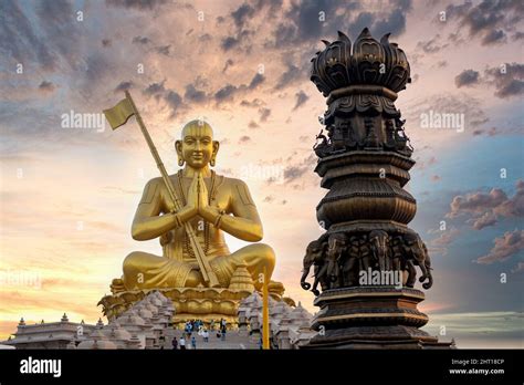 Ramanuja statue, Statue of Equality, Muchintal, Hyderabad, Telengana, India Stock Photo - Alamy