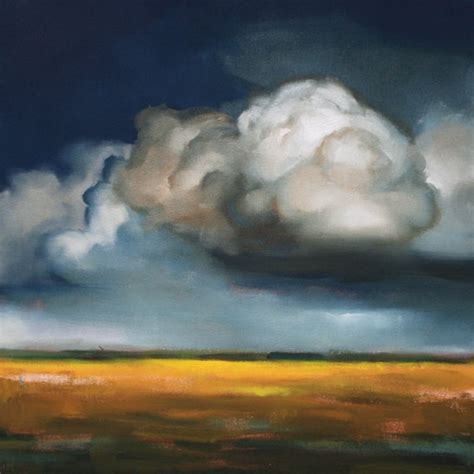 Original Storm Cloud Oil Painting with Yellow by Luckyhemlock, $525.00 | Art, Cloud art, Painting