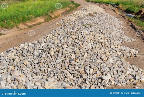 Construction of Gravel Road Stock Image - Image of nature, construction ...