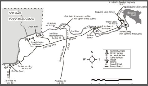 Salt River Tubing Map - California southern Map