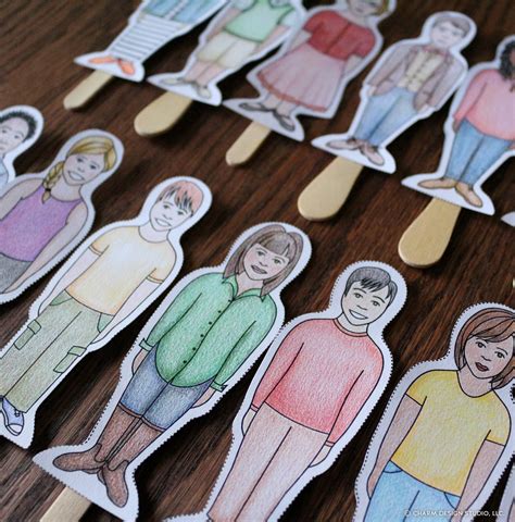 Popsicle Stick Paper Dolls - Charm Design Studio