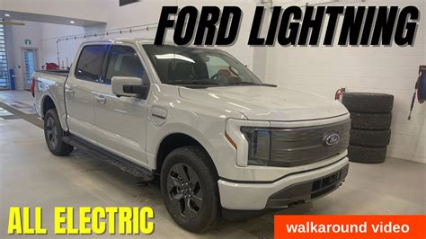 2023 F-150 Lightning Lariat (Avalanche White) walkaround video - YouTube