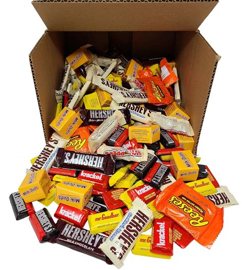 Amazon.com : Bulk Chocolate Candy Bars Individually Wrapped, Fun Mix of ...