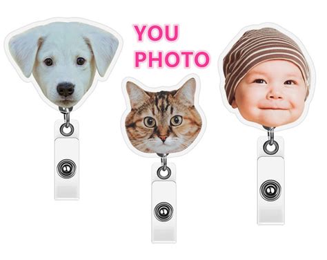 Custom Photo Picture Retractable ID Badge Reel. Makes a Great Gift - Etsy