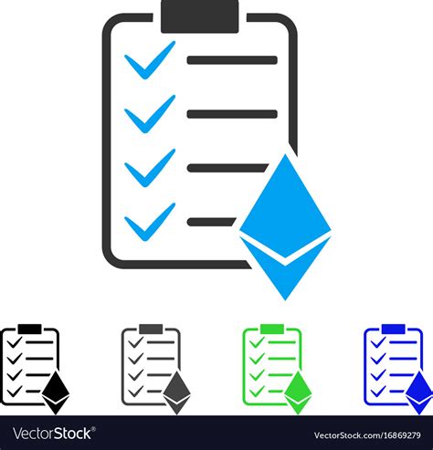 Ethereum smart contract flat icon Royalty Free Vector Image