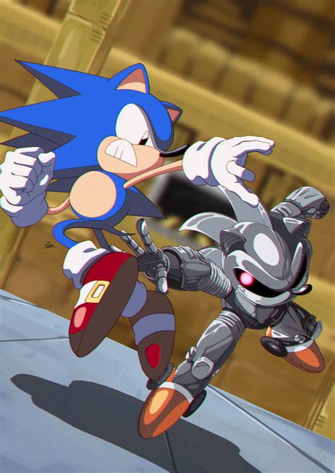 sonic vs mecha sonic by BanelSpringer on DeviantArt