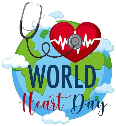 Premium Vector | World heart day logo