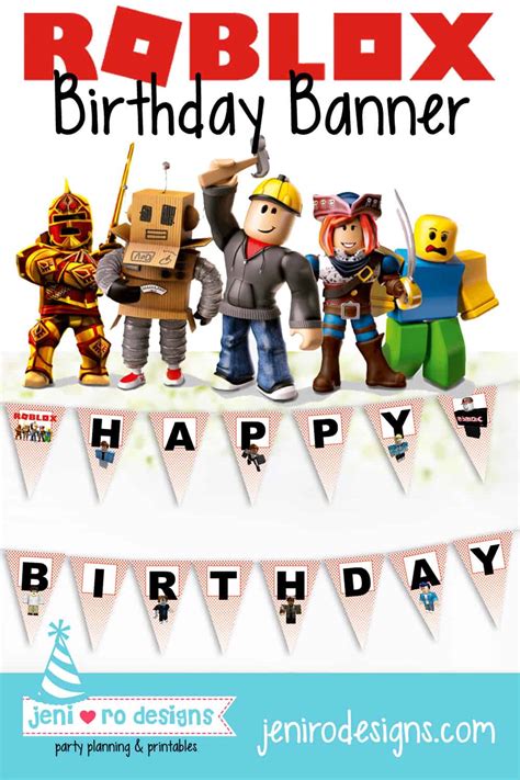 Roblox birthday banner in the FREE printable library!