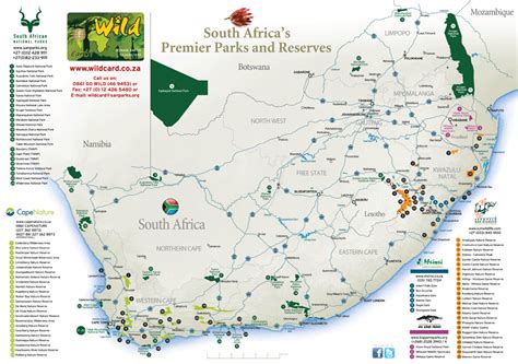 South Africa National Parks Map