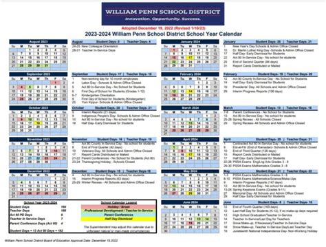 William Penn High School Calendar 2024 2025 - Cynde Dorella